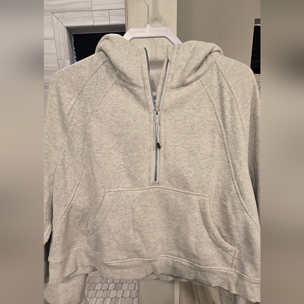Lululemon Athletica Cream Tan Oversized Crop Hoodie